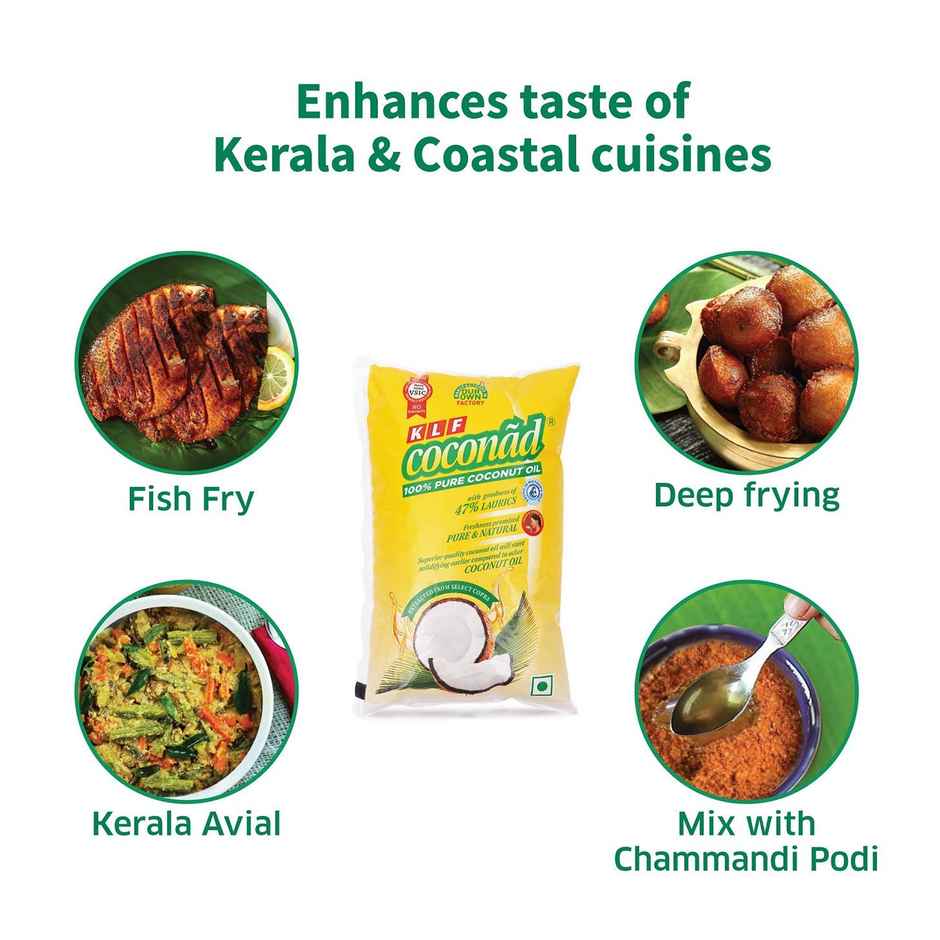 KLF Coconad Pure Coconut Cooking Oil | Pouch