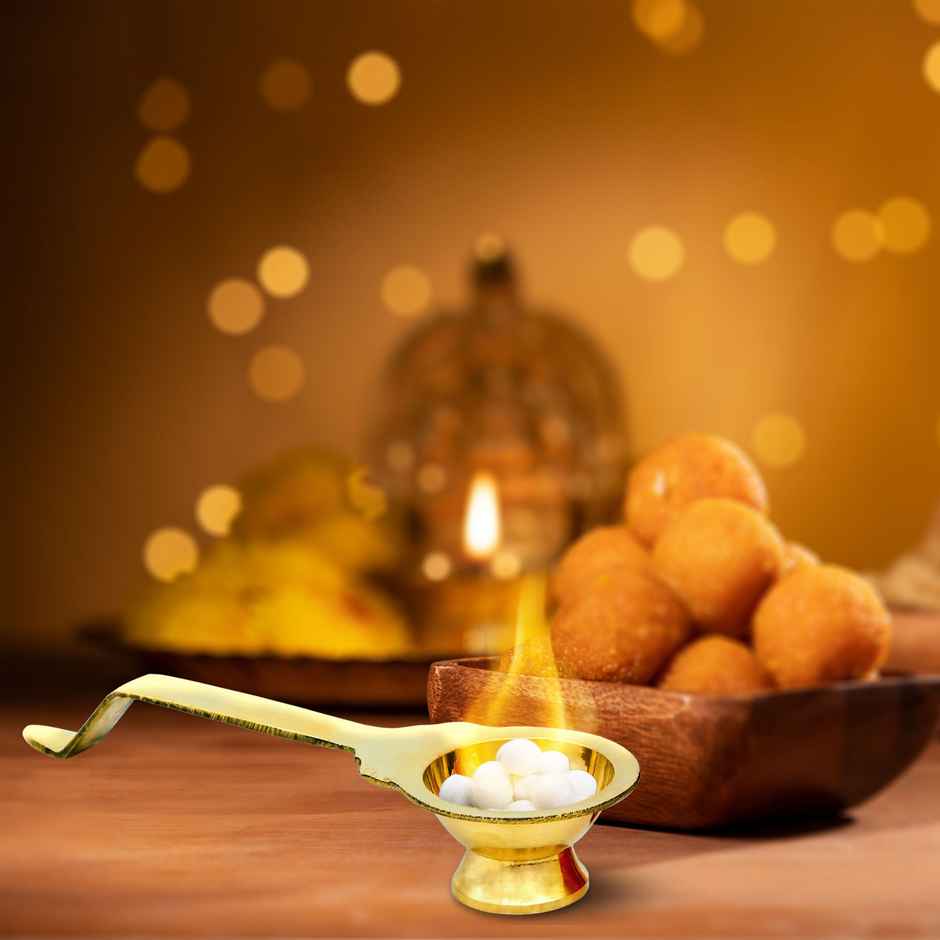 Brass Puja Jyot Kapooram Dhoop Aarti | Shubhkart