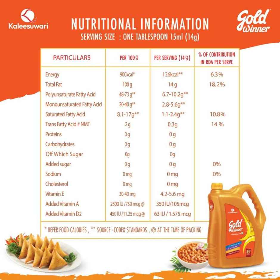Gold Winner Refined Sunflower Oil - Jar