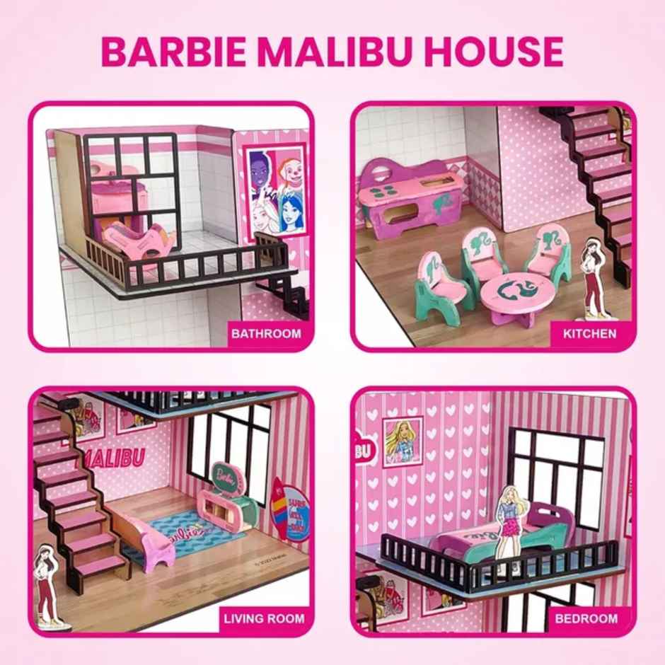 Barbie Malibu Dollhouse with painting colors