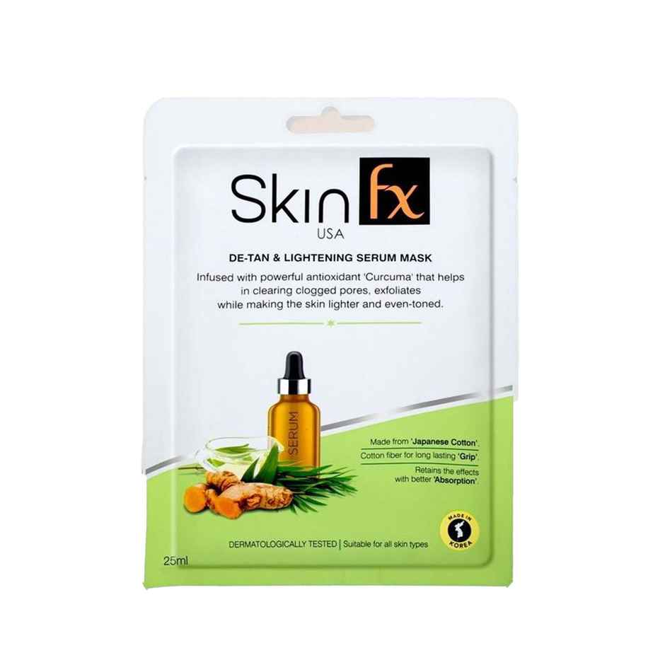 Skin Fx Detan & Lightening Sheet Mask, Serum Face Mask