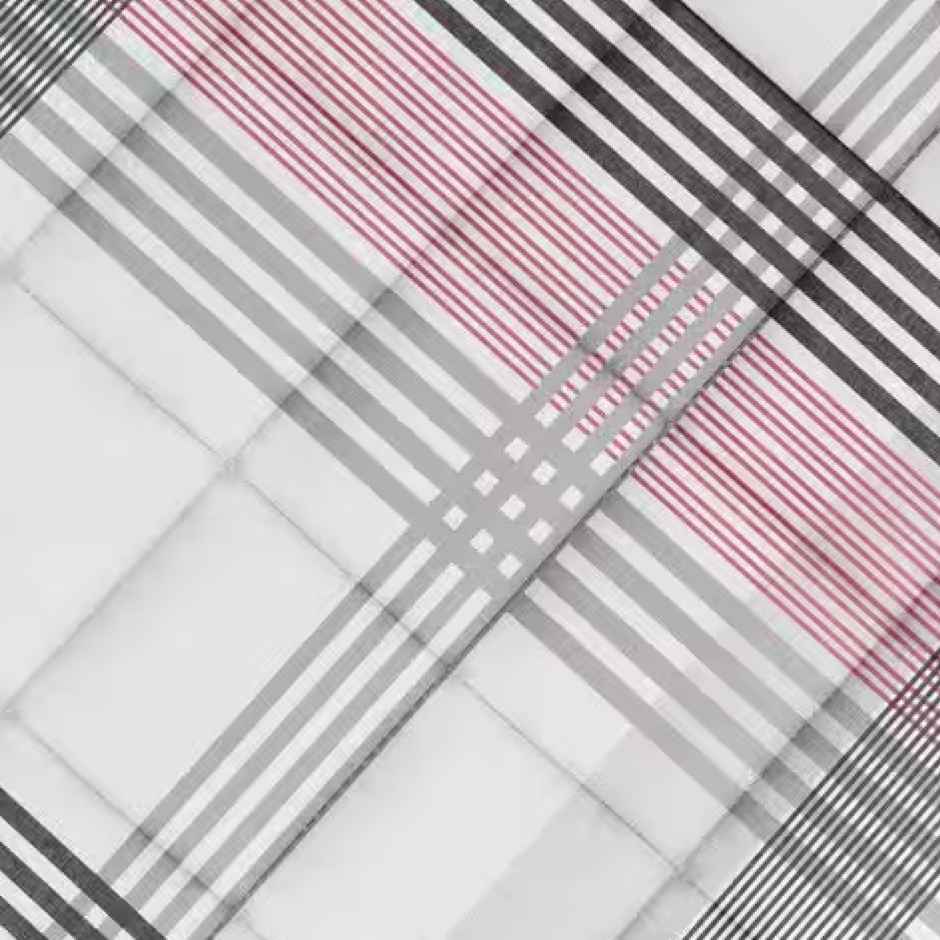 Nautica Super Soft 100% Cotton Fabric Comforter for All Weather | Double Size | Stripe | Red, Grey