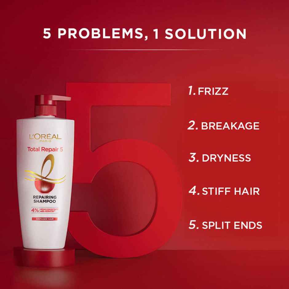 L'Oreal Paris Total Repair 5 Repairing Shampoo with Keratin XS Technology