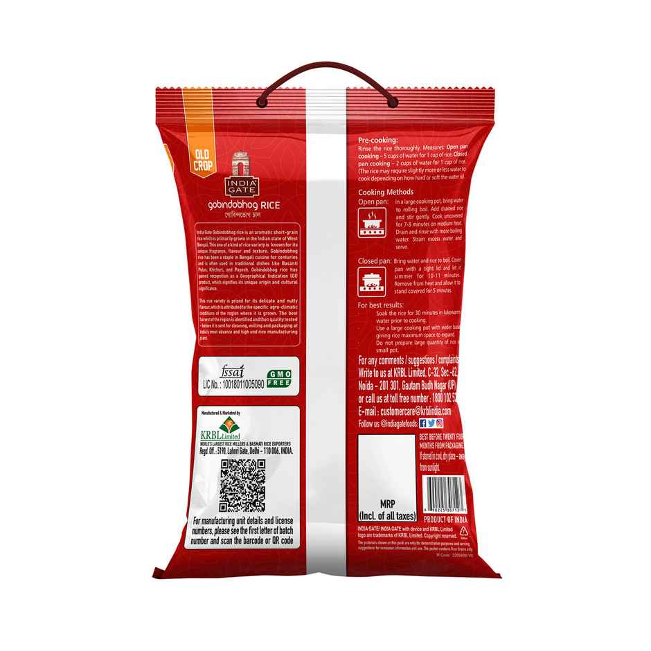 India Gate Raw And Aged Govindobhog Rice