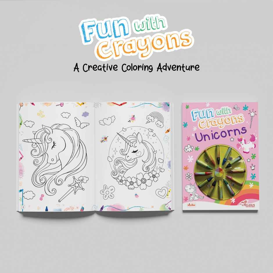 Pegasus Books Fun With Crayons | Unicorns