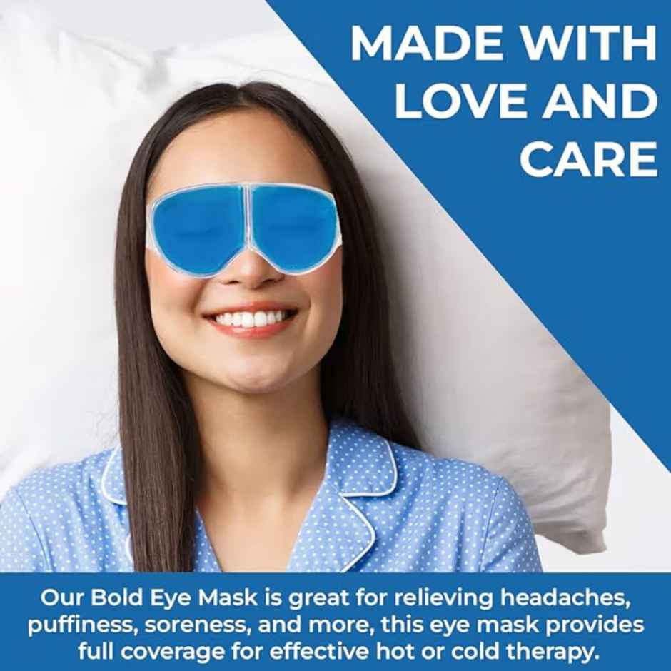 Bronson Professional Eye Mask With Cooling Gel For Dark Circles, Dry Eyes & Pain Relief