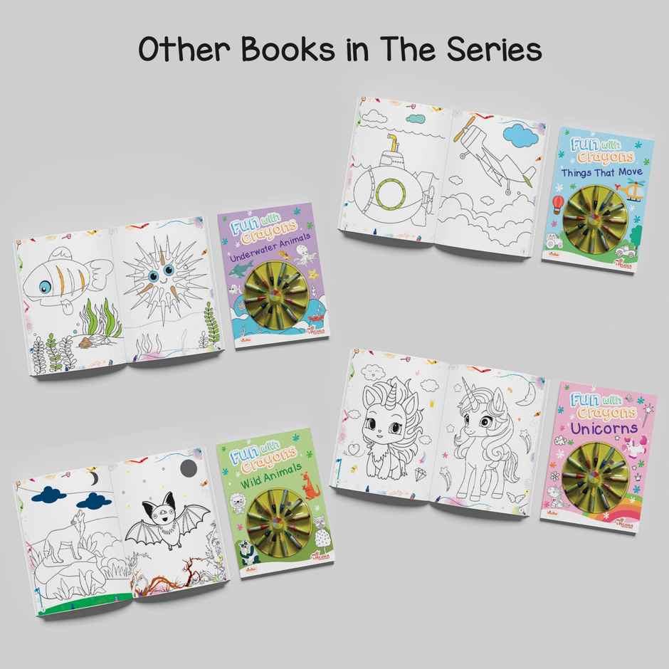 Pegasus Books Fun With Crayons | Unicorns