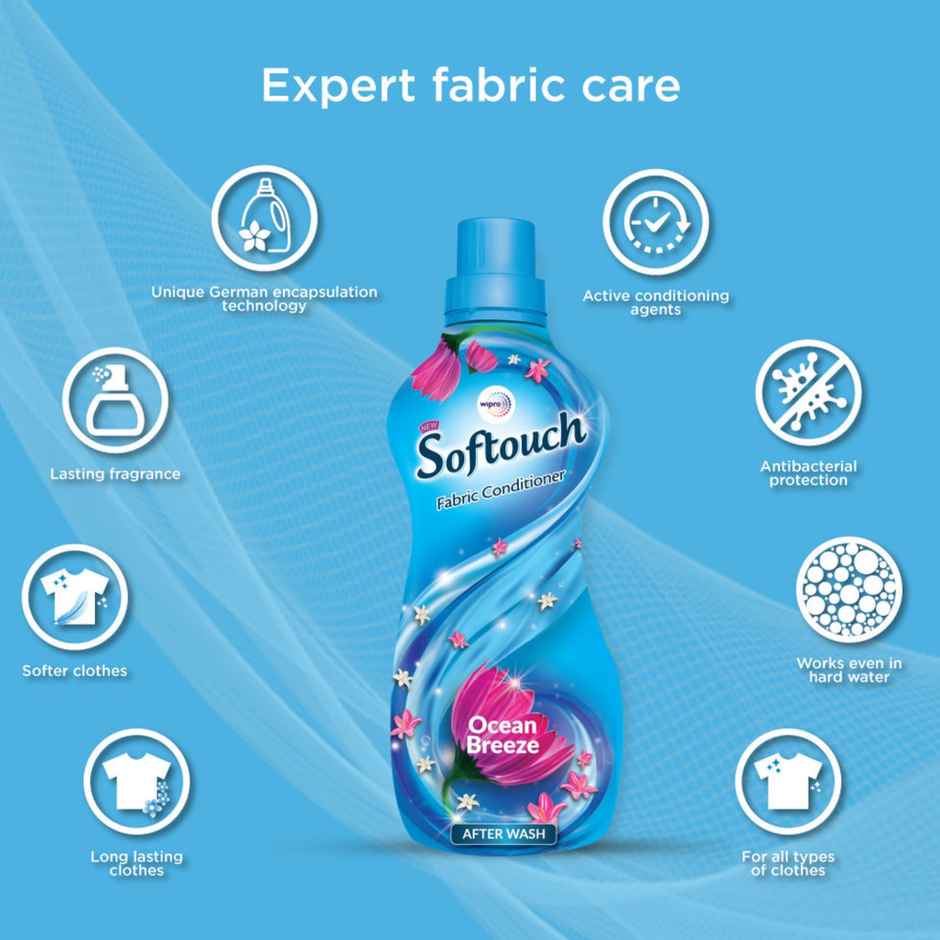 Softouch Ocean Breeze After Wash Fabric Conditioner With Antibacterial Protection