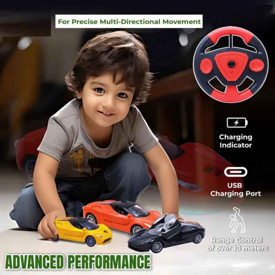 Fablue Openable Doors Remote Control Car For Kids - Speed Racing Car Toy - Assorted Colour & Design