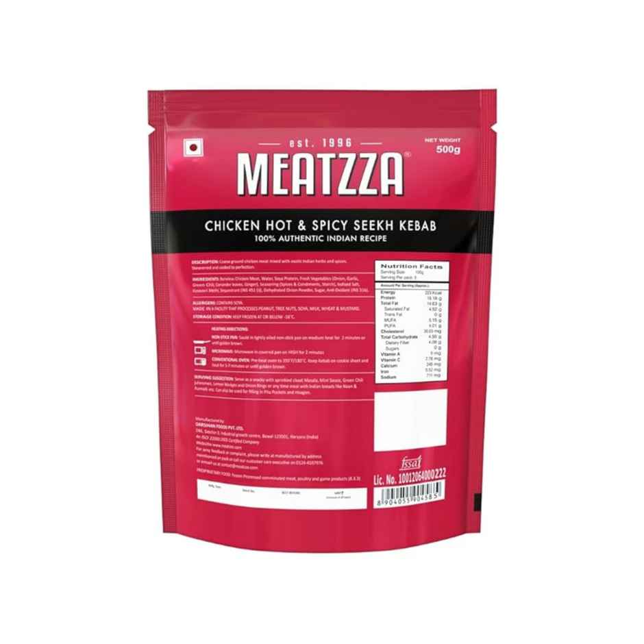 Meatzza Chicken Seekh Kebab Hot & Spicy