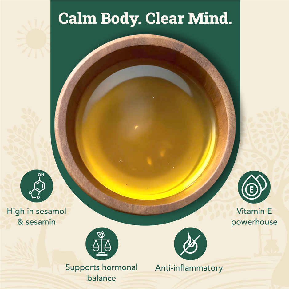 Anveshan Black Sesame (Til-Gingelly) Wood Cold Pressed Oil