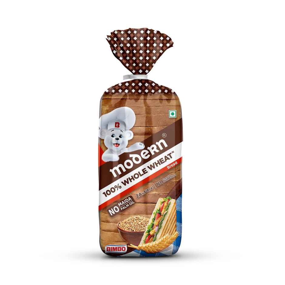 Hershey'S Spread - Cocoa With Almond Jar (150g) & Modern 100% Whole Wheat Bread (Zero Maida, No Trans Fat) (400g) Combo