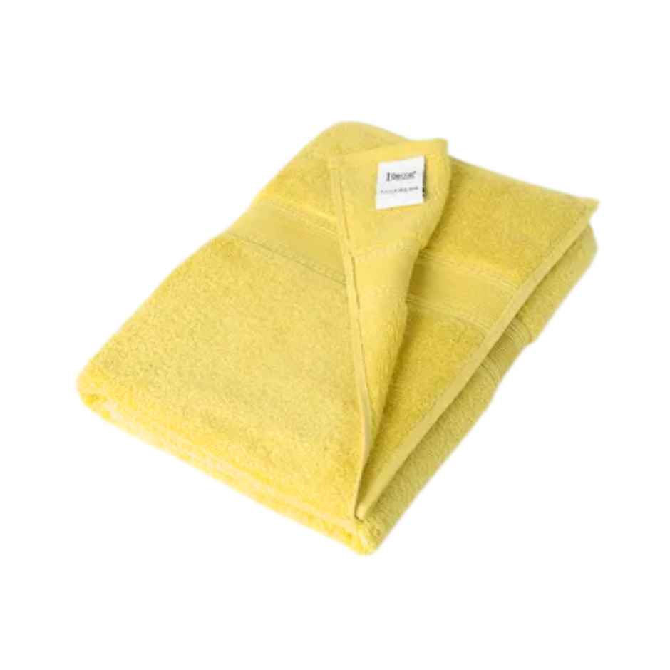 DDECOR Ecofriendly 70% Bamboo 30% Cotton Super Soft 650 GSM Solid Sustainable Bath Towel - Yellow