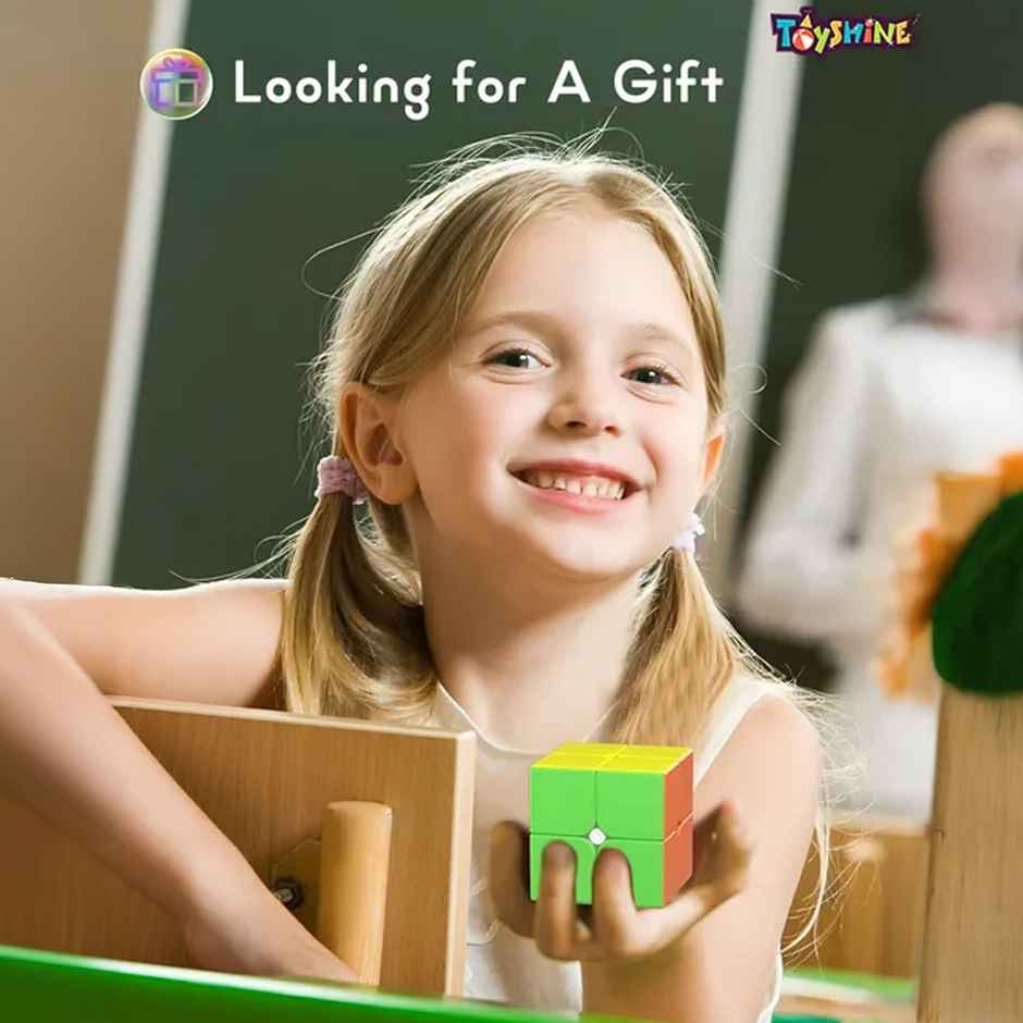 Toyshine 2x2x2 Stickerless Speed Cube - Stress Buster Brainstorming Puzzle