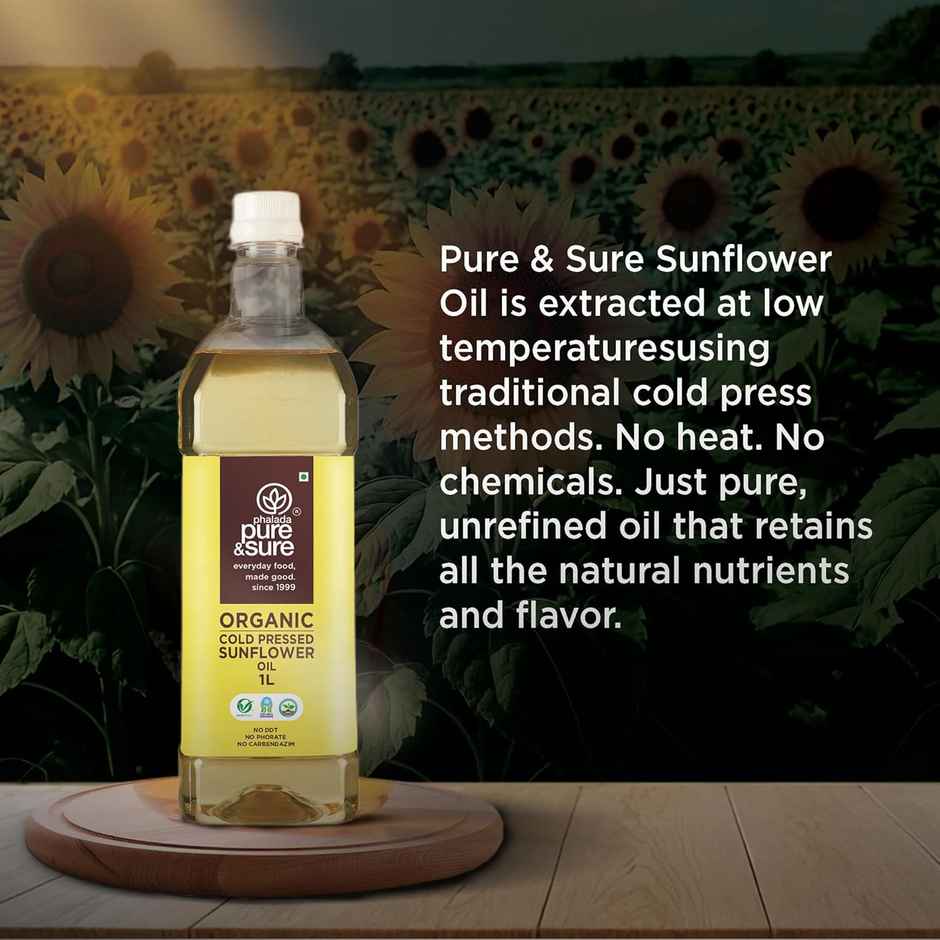 Phalada Pure & Sure Organic Sunflower Oil Cold Pressed Oil