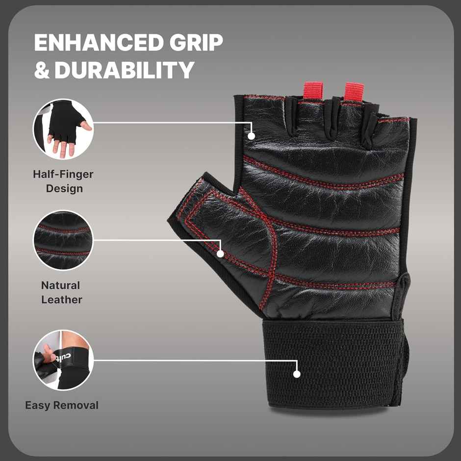 Cult Workout Gym Gloves | XL | Black/Red