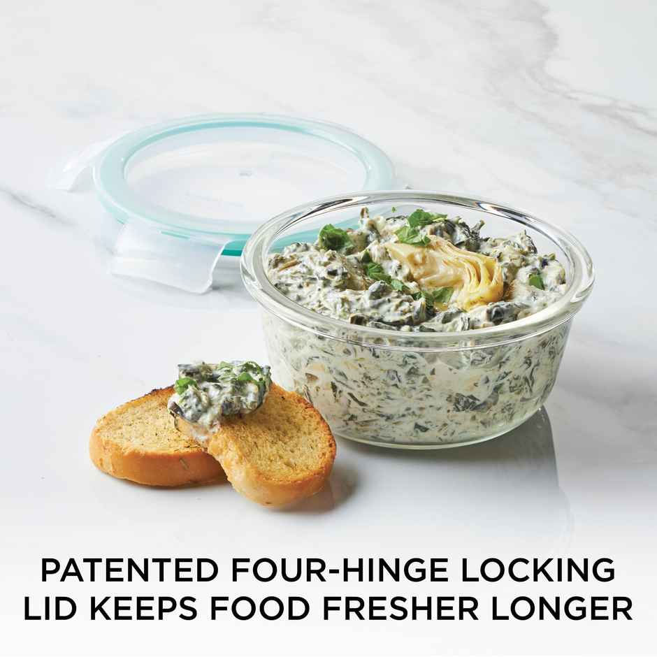 LocknLock Euro Round Bake and Store Container | Transparent - 380 ml