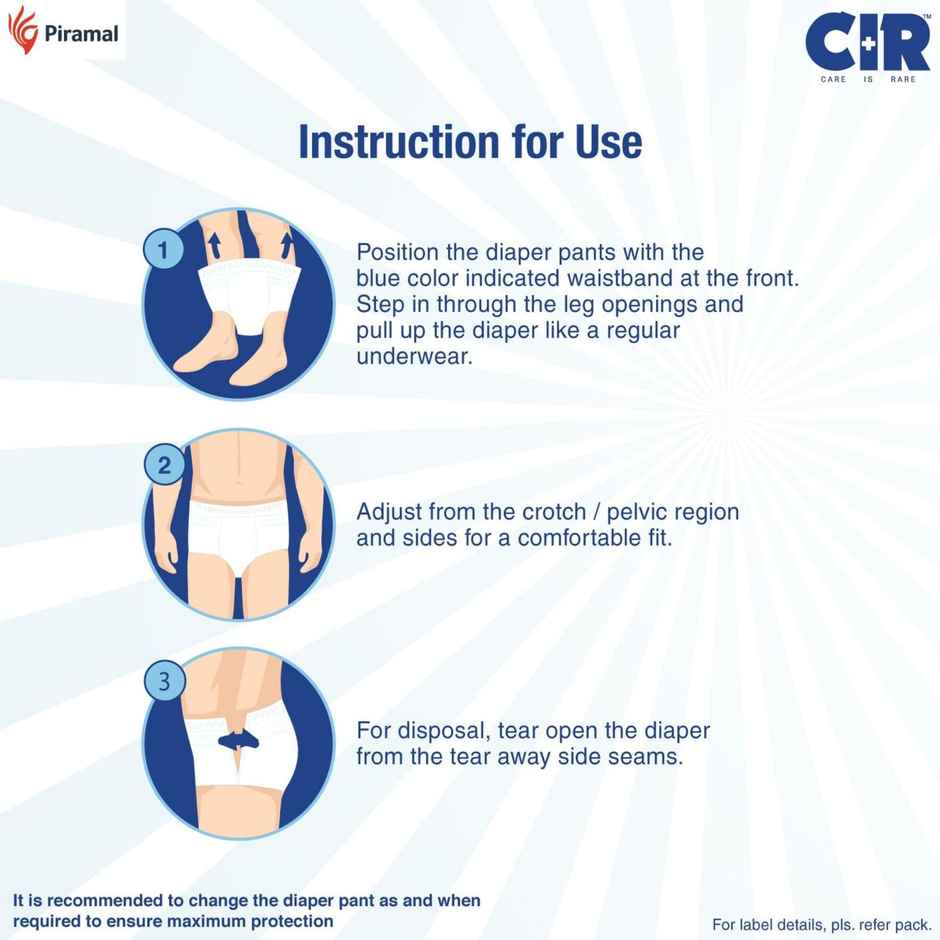 CIR Adult Diaper ( Pants, XL , 100-150 cm)