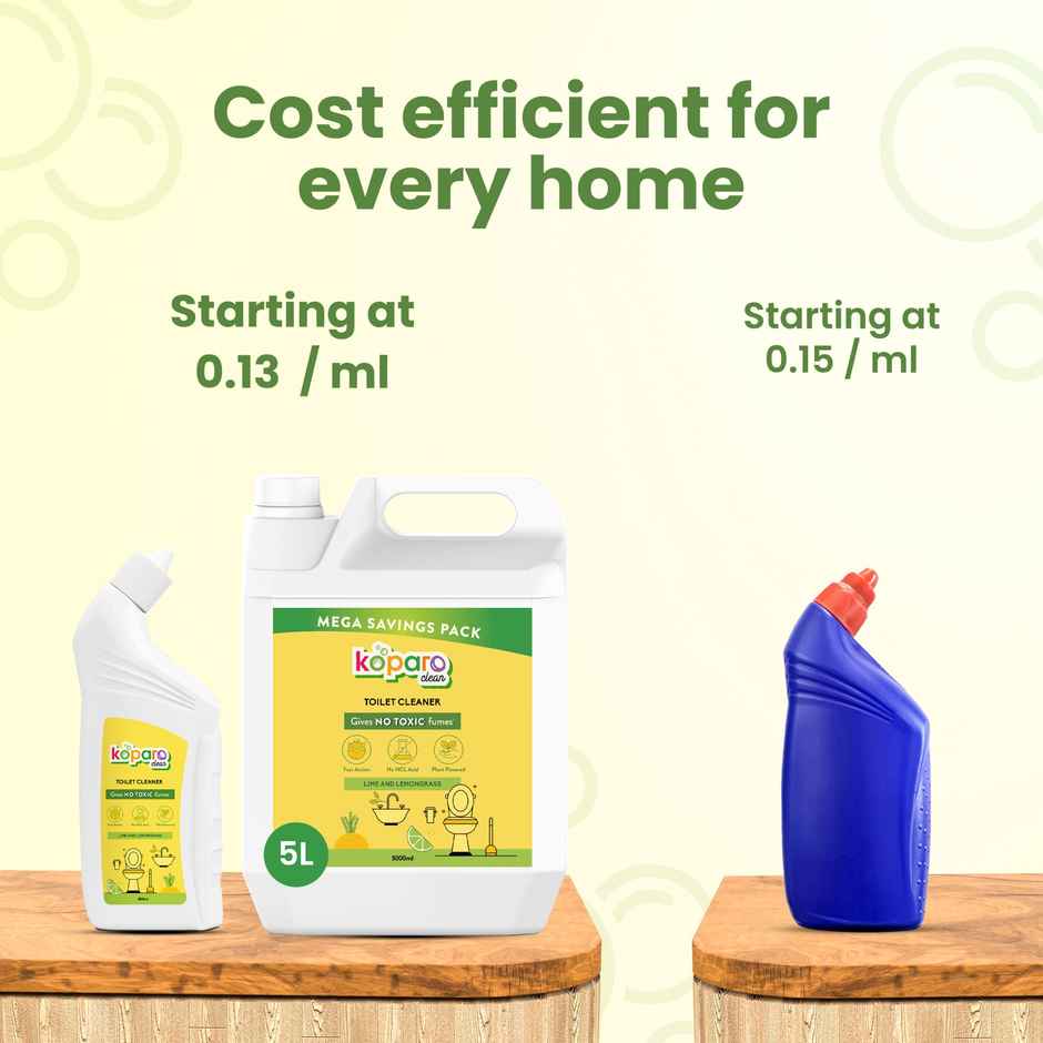 Koparo Clean Lime & Lemongrass Toilet Cleaner with No HCL Acid