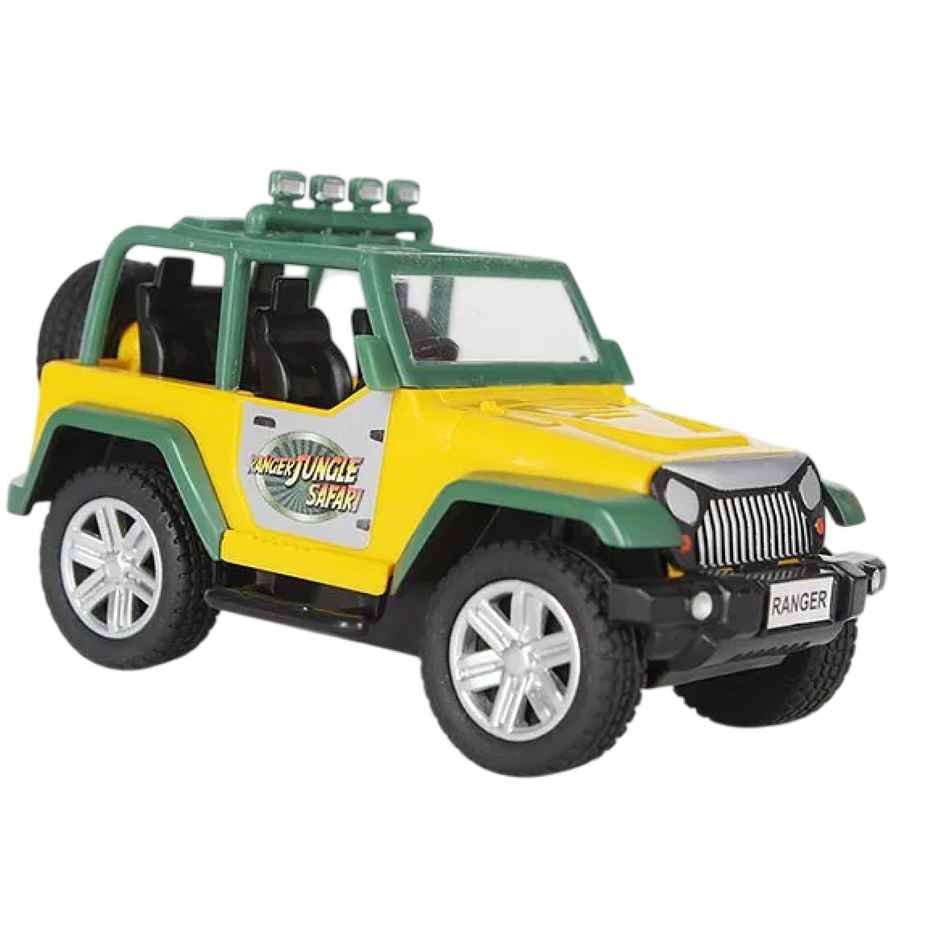Centy Ranger Jungle Safari Pull Back Toy Off Roader Car for 3Y+ Green Colour