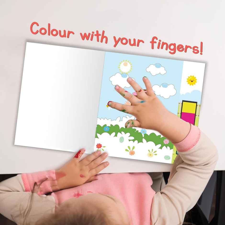 Pegasus Books Fingerprint Colouring Book | Garden