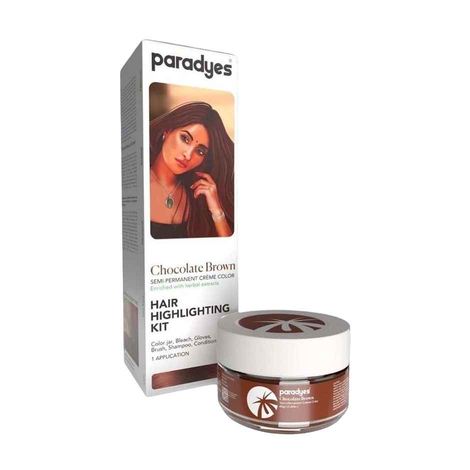 Paradyes Ammonia Free Chocolate Brown Semi-Permanent Hair Highlighting Kit