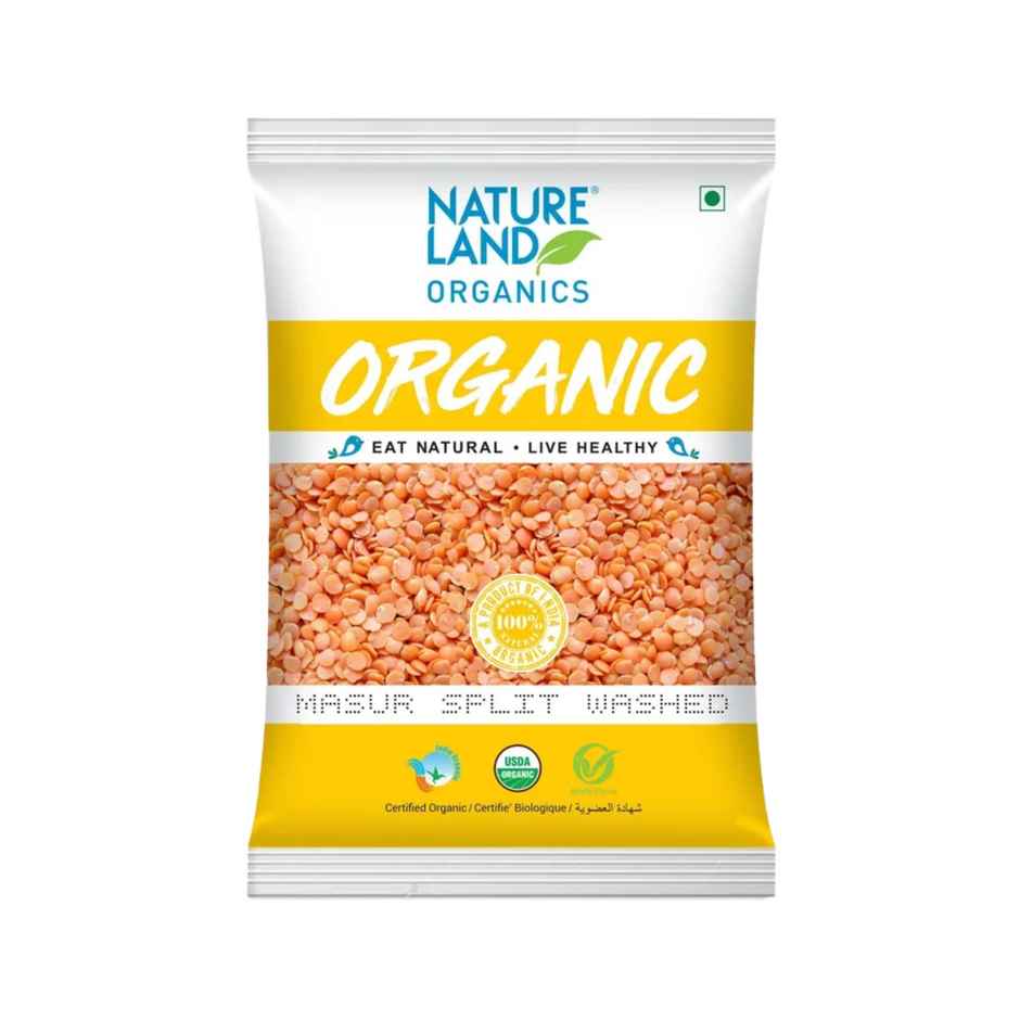 Natureland Organic Masoor Dal Split Washed