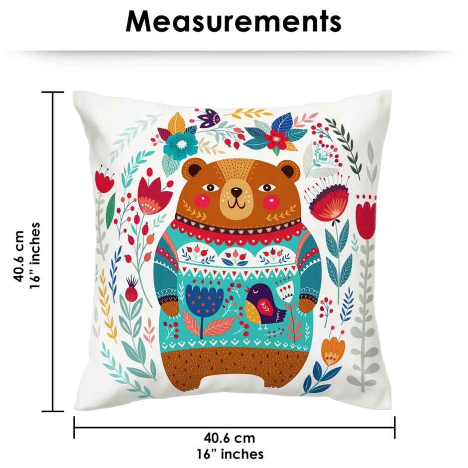 Story@Home Multicolor Animal Print Polyester 5 Units of Helio Cushion Covers