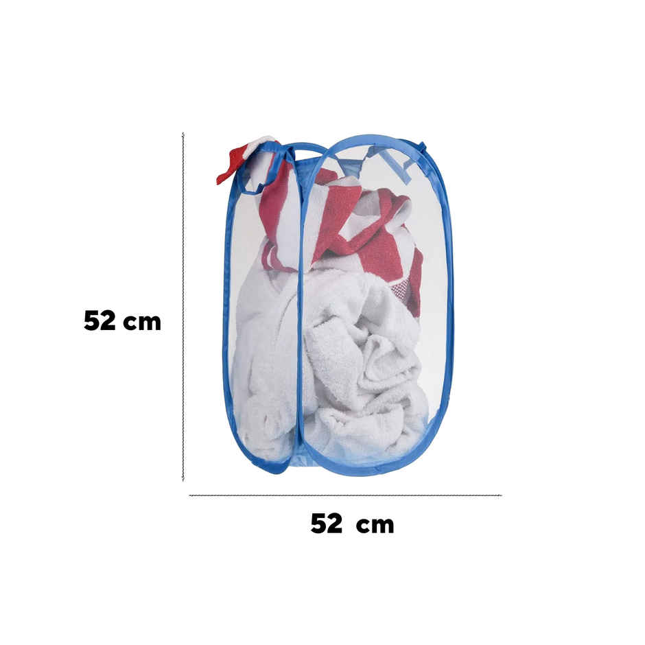 Kuber Industries Nylon Mesh Laundry Basket with Handles|Netted Lightweight Laundry Bag (Assorted)