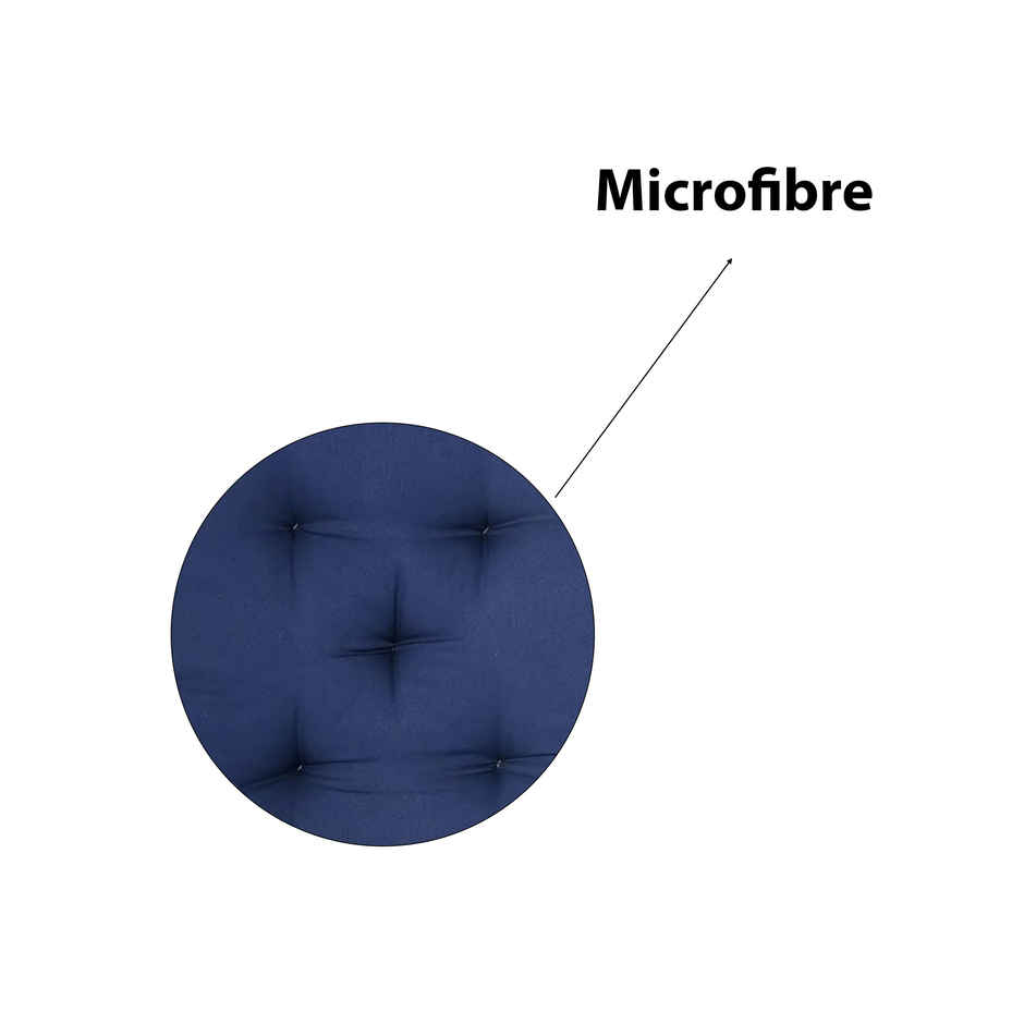 Kuber Industries Pack of 2 Microfiber Square Chair Cushion|Soft & Comfortable Sitting (Navy Blue)