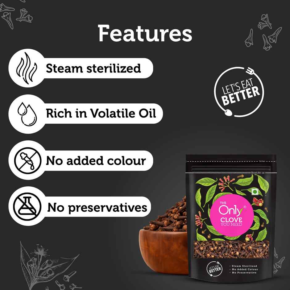 On1Y Clove Whole. Laung-Lavang Sabut Khade Masale