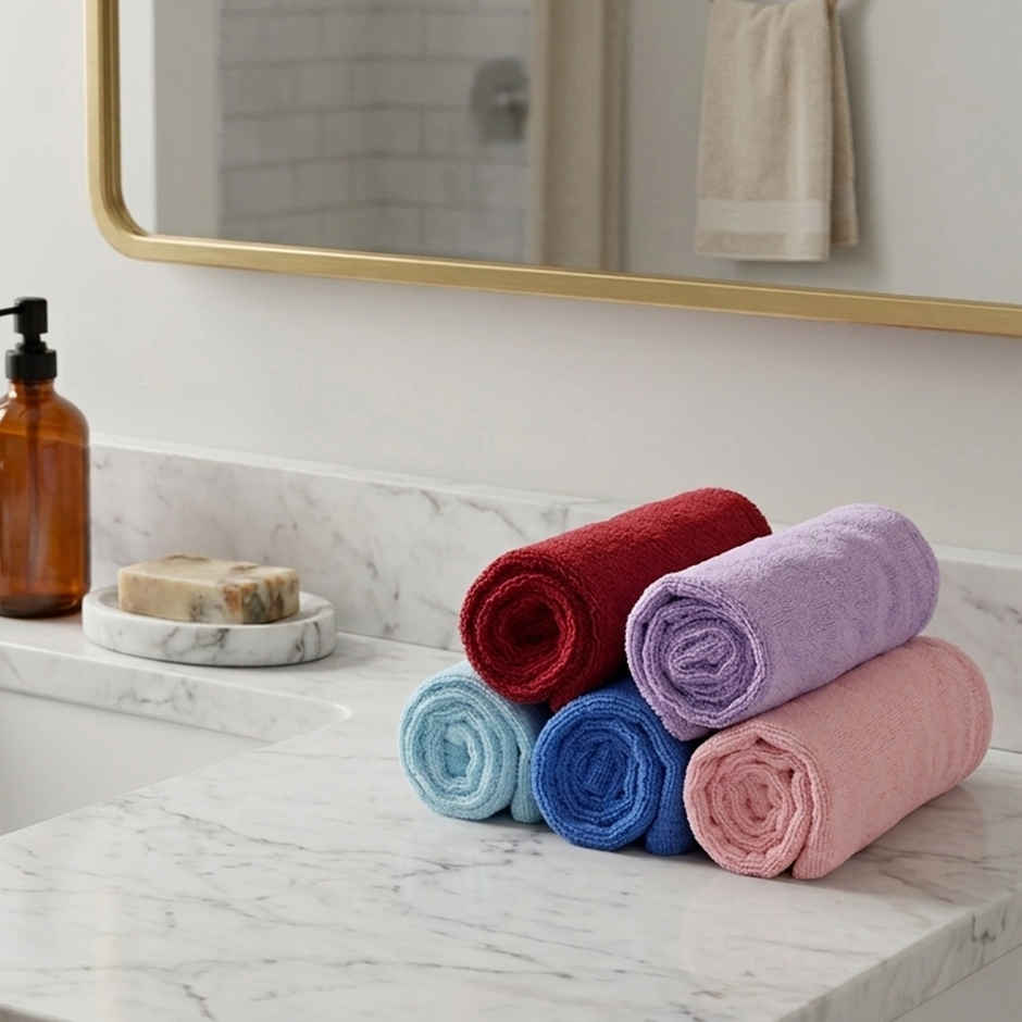 Status Hand Towel 40 X 60 cm | 450 GSM | Assorted color| Pack of 2