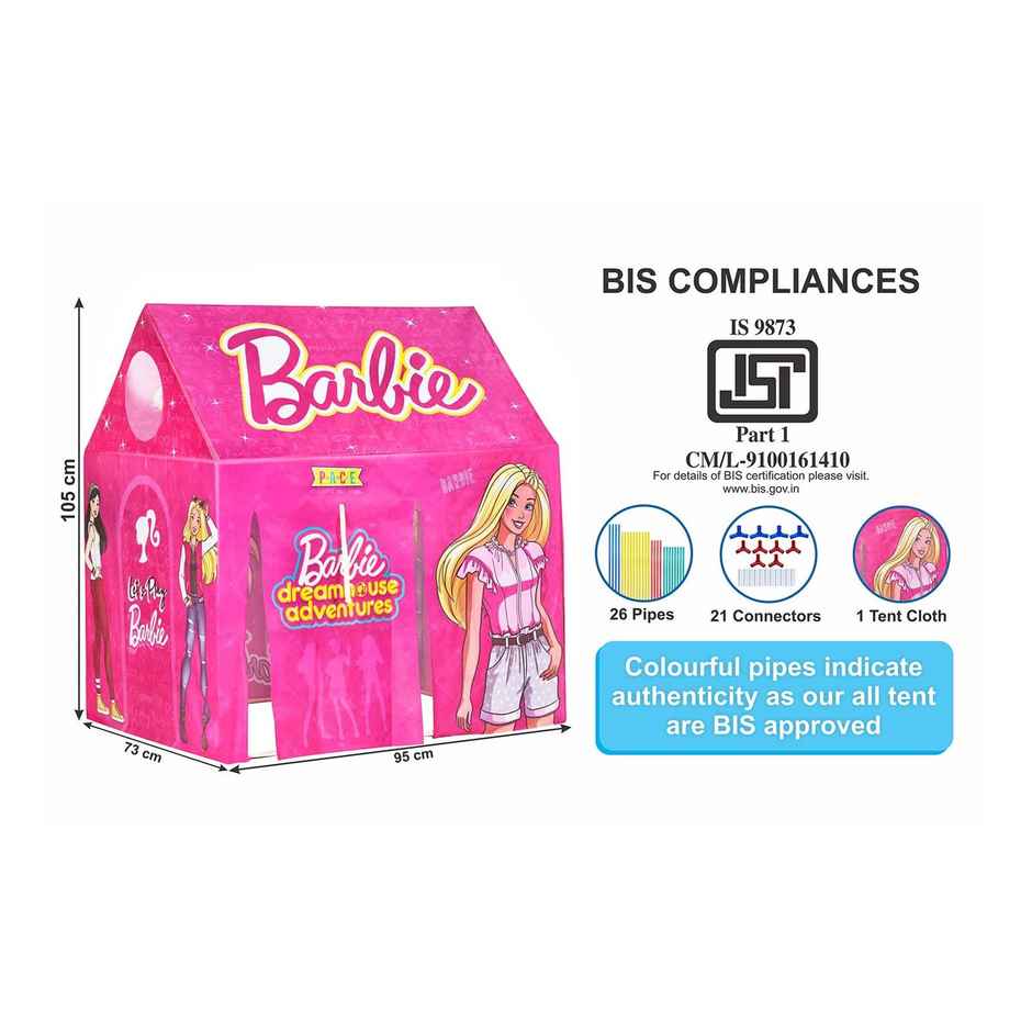 Itoys Barbie Theme Tent House For Kids Doll House Set For Girls Home Play House - Multicolour 0xc0034d1c58 (Assorted)