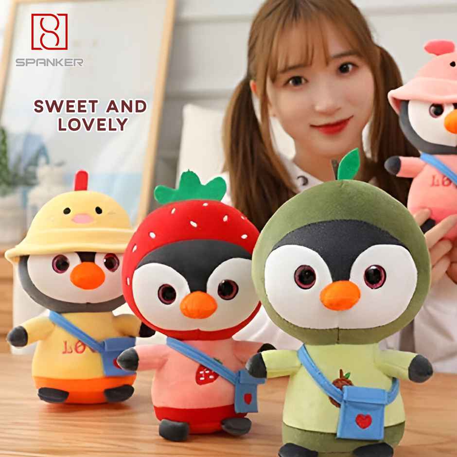 Spanker 20 Cm Transform Penguin Plush Toy | Soft Yellow | Kids Gift