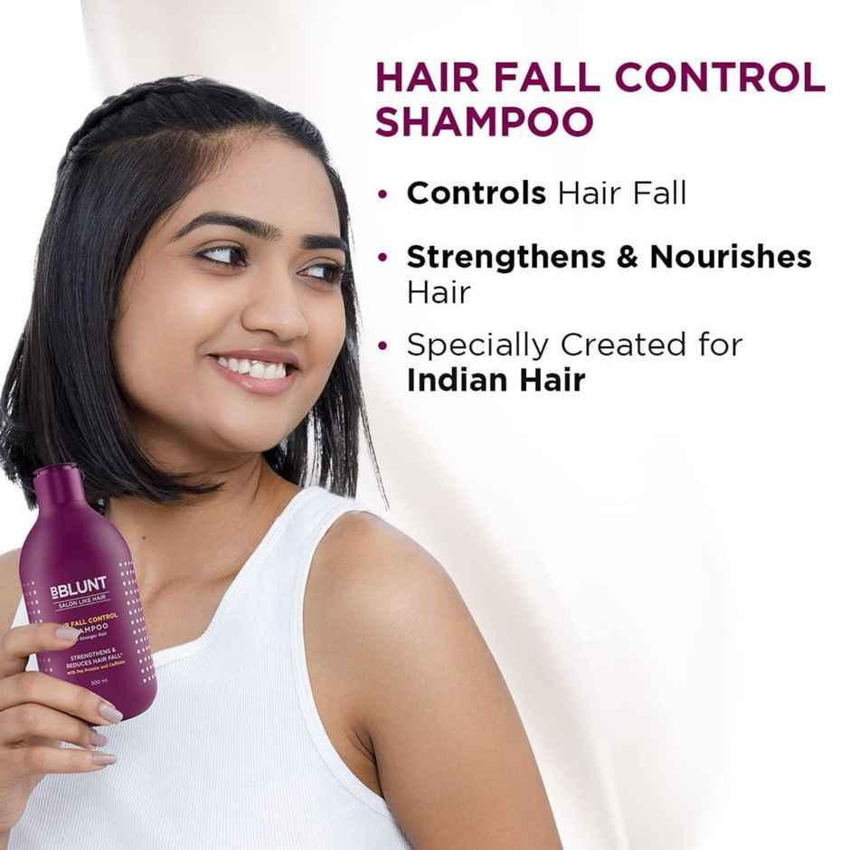 BBlunt Hair Fall Control Shampoo With Pea Protein & Caffeine For Stronger Hair
