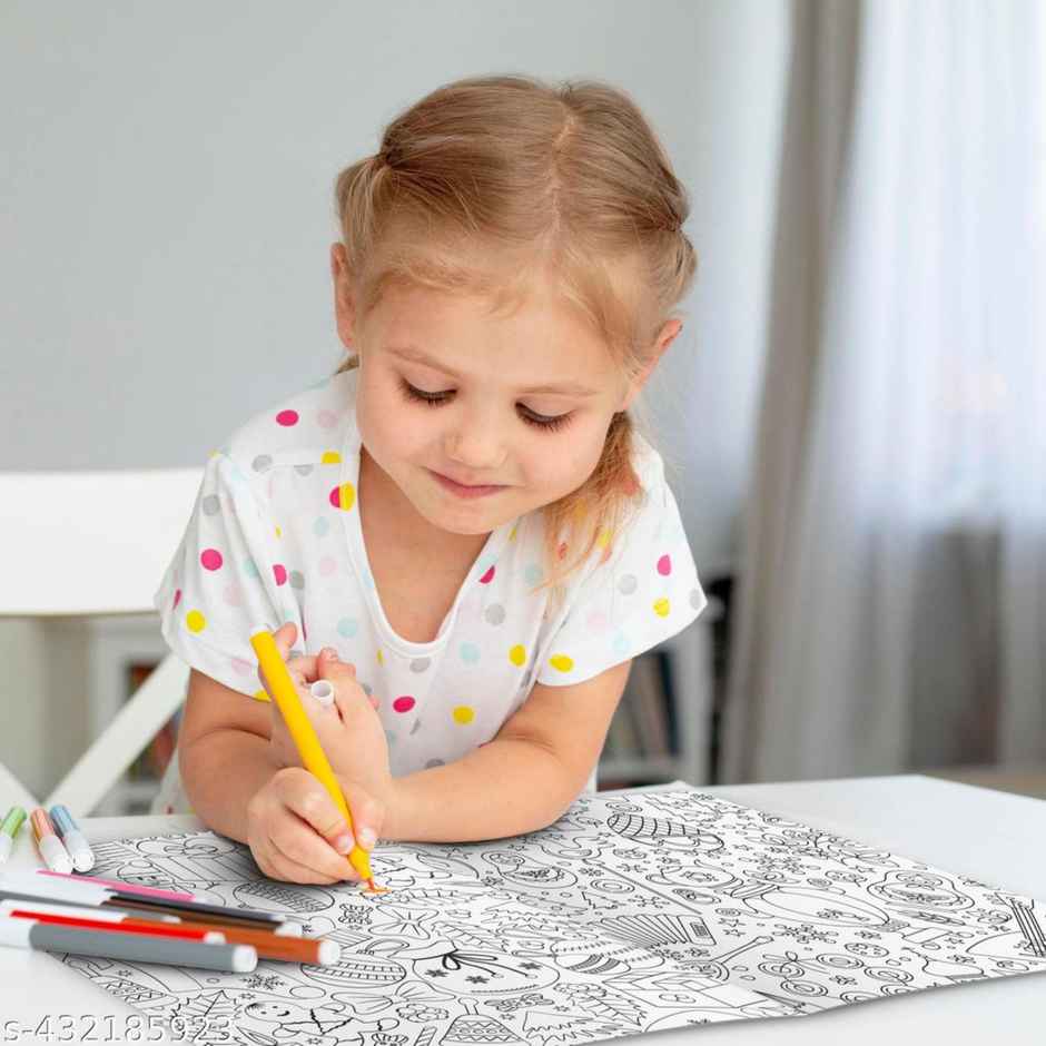 Doodle Colouring for Kids - Yellow Edition - Kids Colouring Book | Creative Colouring Book for Kids