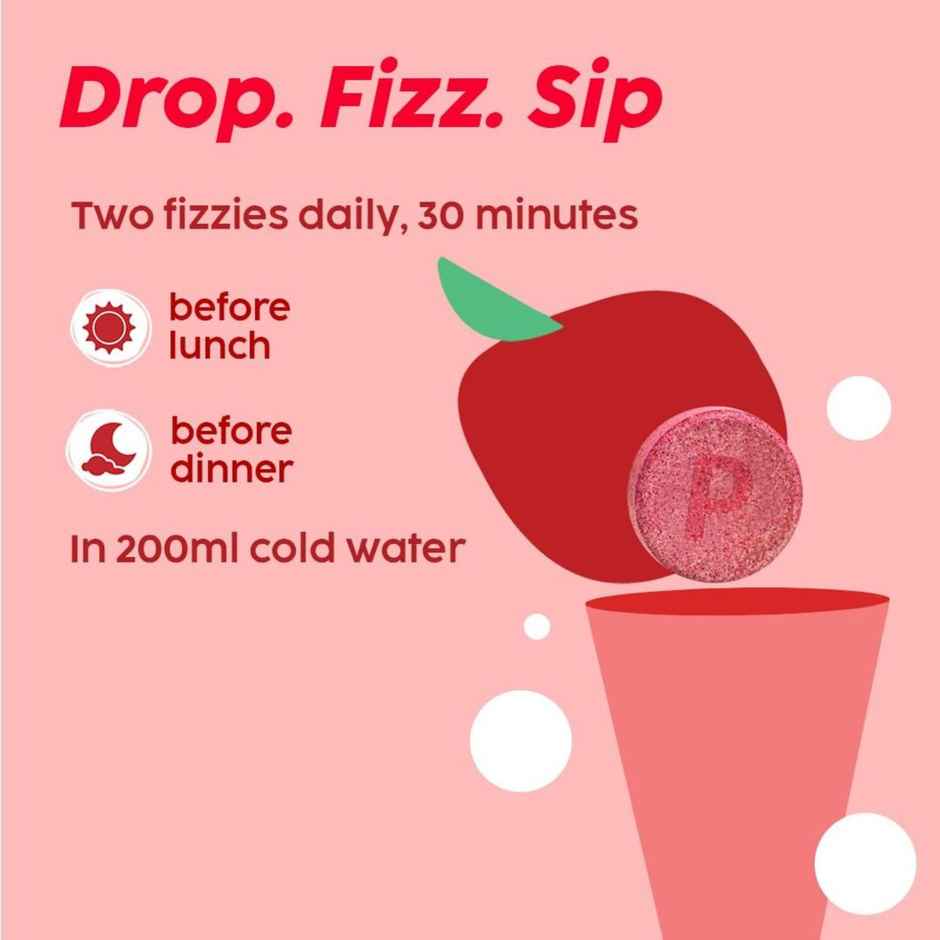 Plix Apple Cider Vinegar Effervescent for Weight Loss (Apple Burst) - Pack Of 1