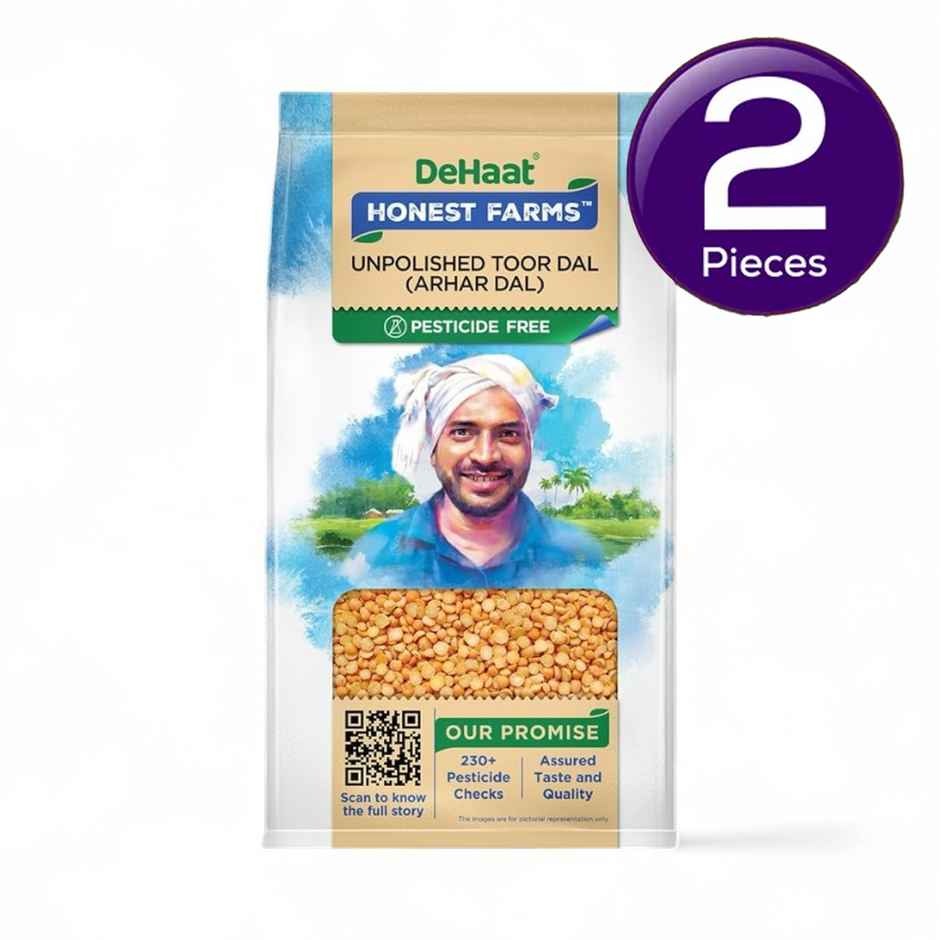 Dehaat Honest Farms Unpolished Toor Dal | Arhar Dal Combo