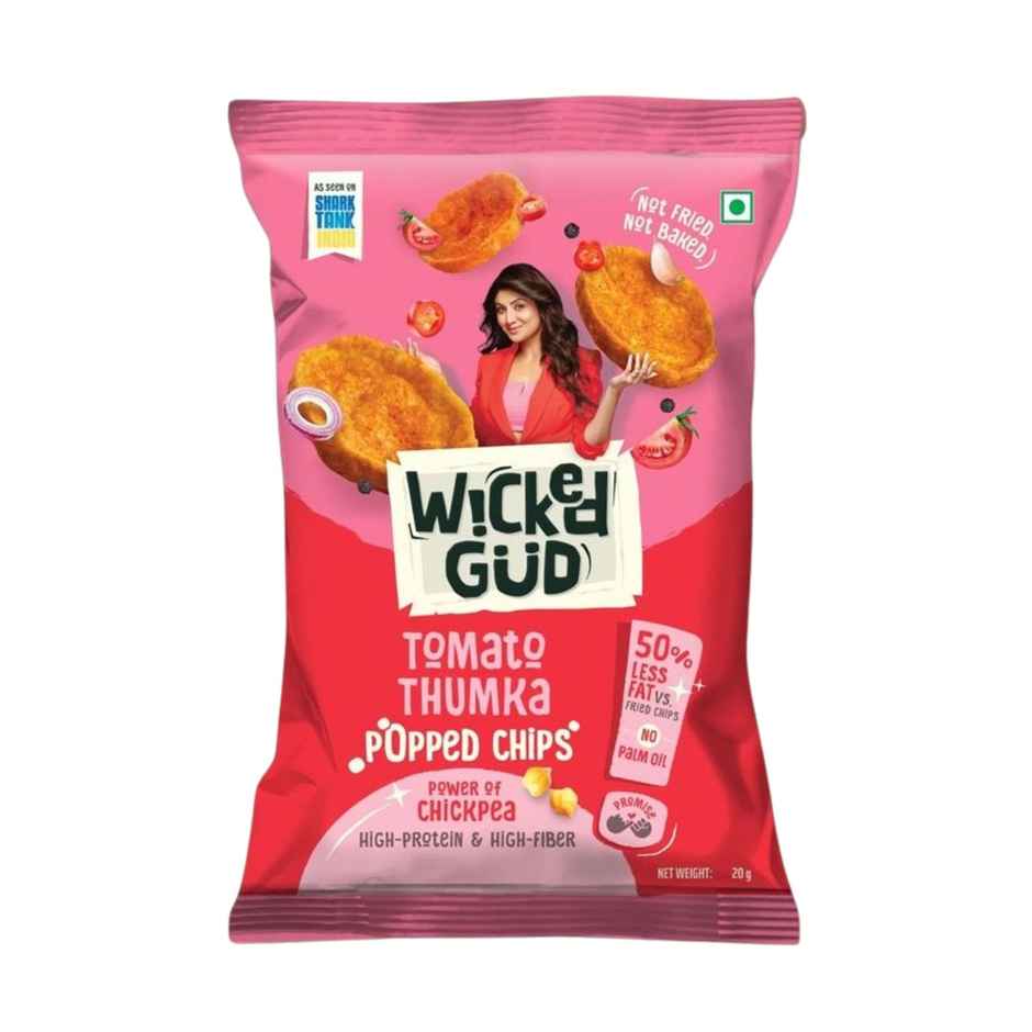 Wickedgud Chickpea Popped Chips | Tomato Thumka