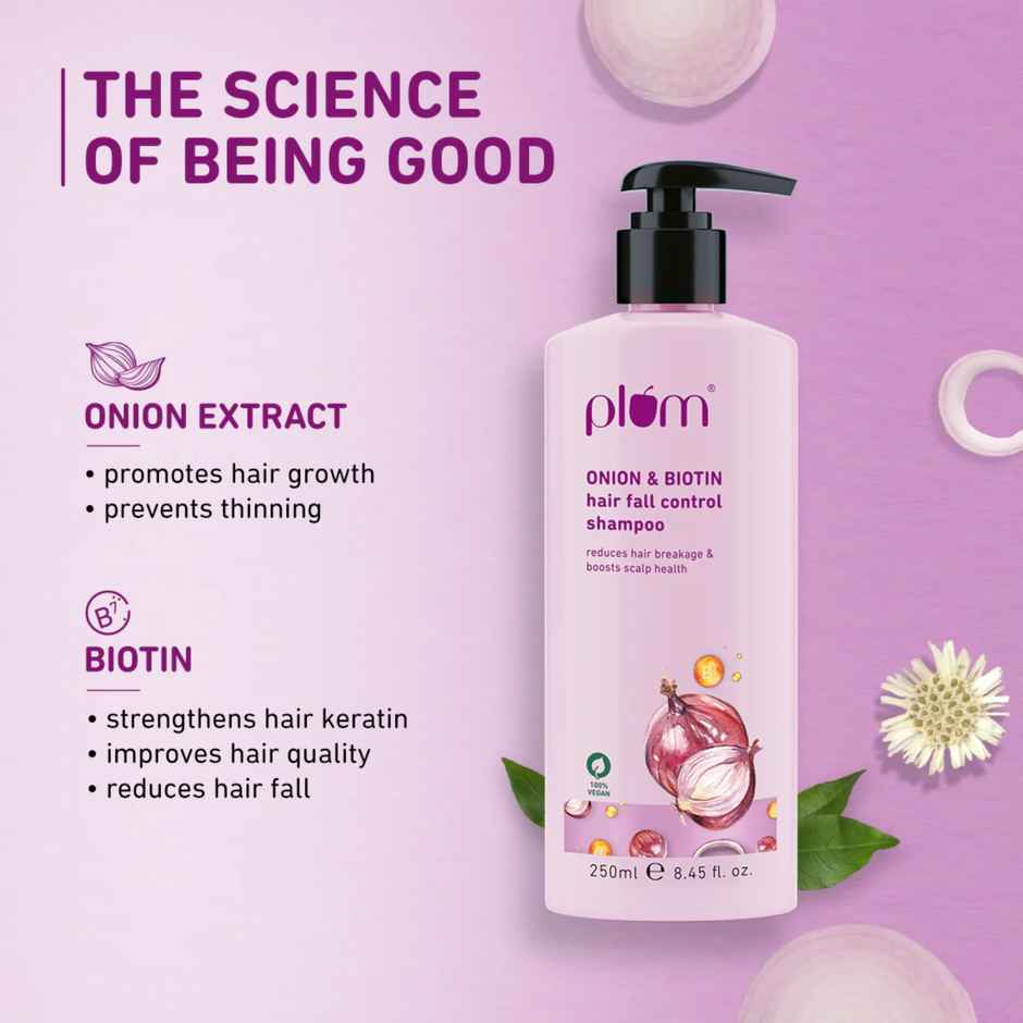 Plum Onion And Biotin Sulphate-Free & Paraben-Free Shampoo