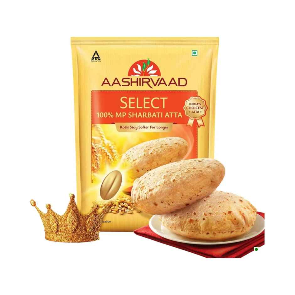 Aashirvaad Select | 100% MP Sharbati Wheat Atta for Soft Makhmali Rotis Combo