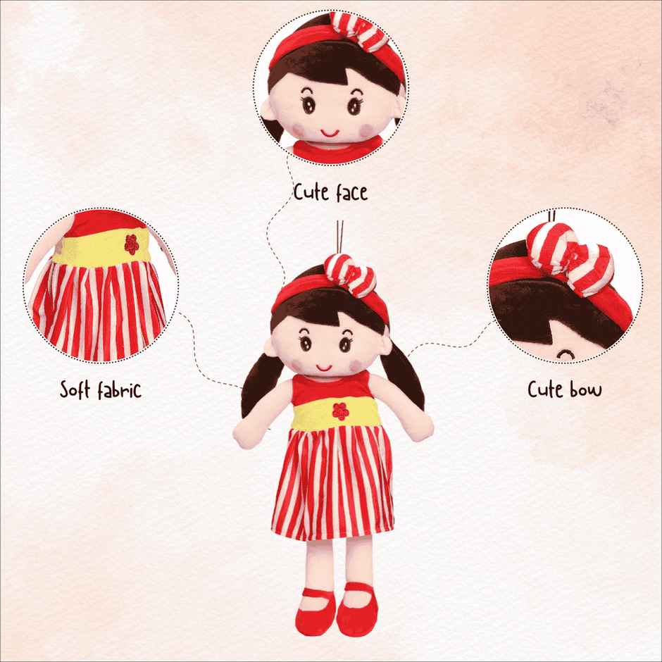 Toytales Cute Soft Toy Doll | Plushie Stuffed Toys For Girls | Gift For Baby Girl