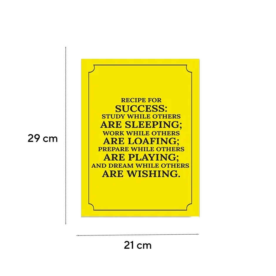 Paper Plane Design Motivational Wall Posters | Set of 12 | (29 cm x 21 cm) D35