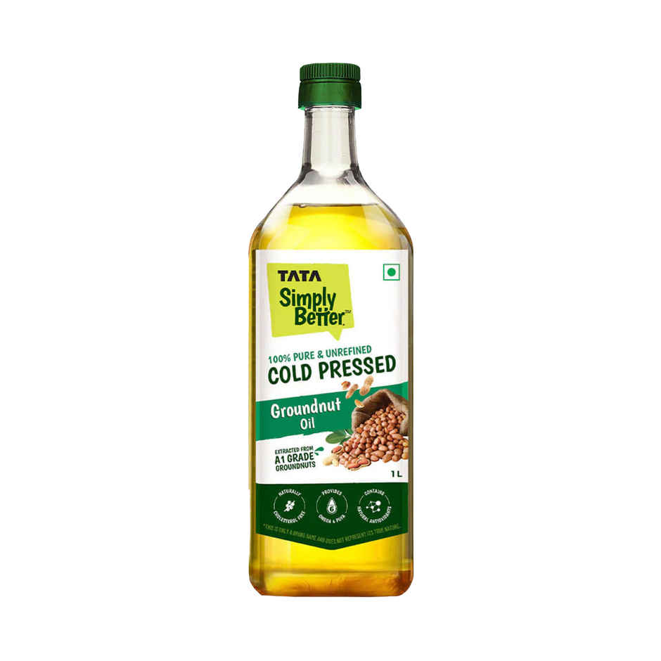 Tata Simply Better Groundnut (Peanut) Cold Pressed Oil | Pure & Unrefined Healthy Cooking Oil