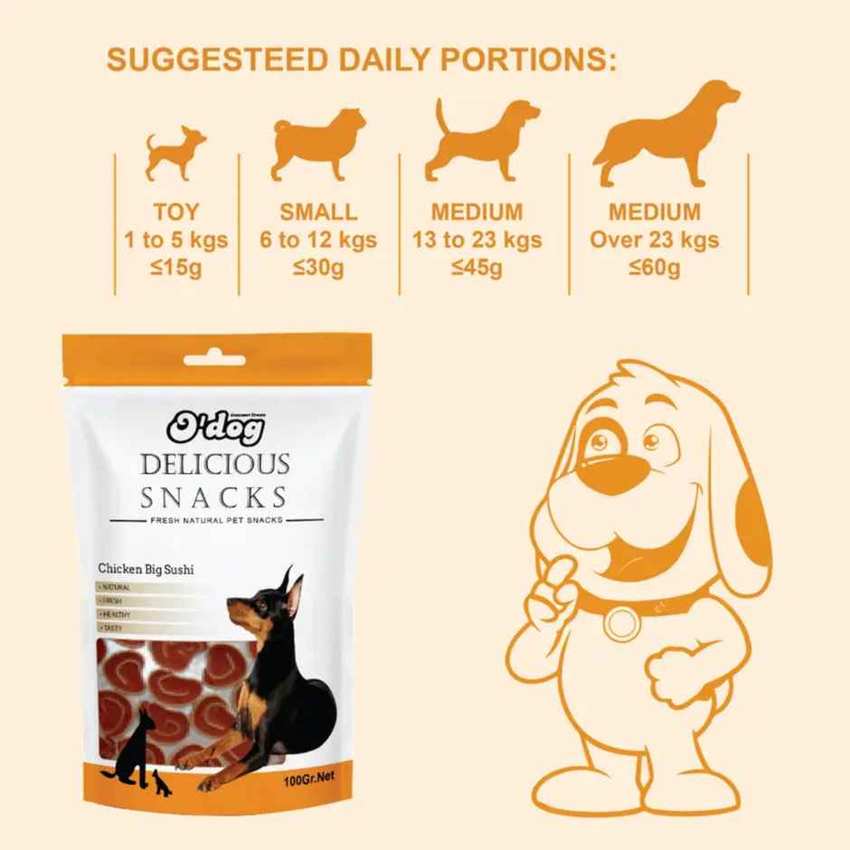 Odog Real Chicken Slice Jerky Dog Treats