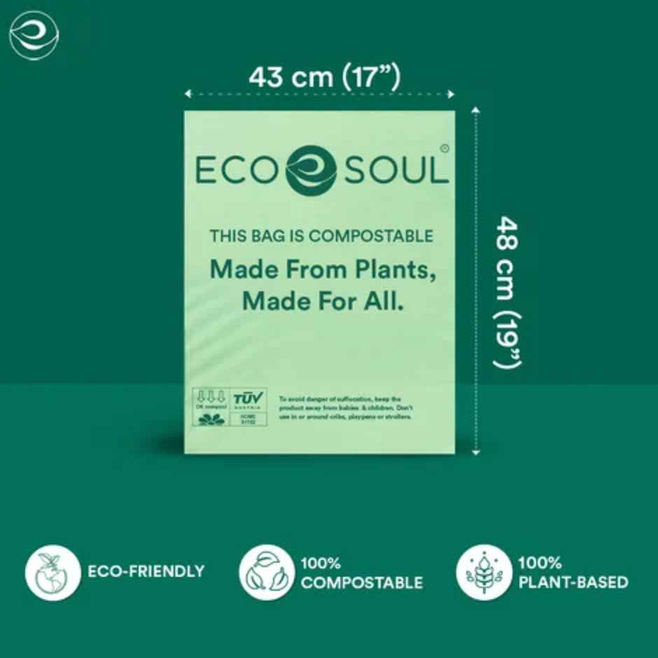 Eco Soul 19 x 17 Inch | 15 Count | Small Trash Bag