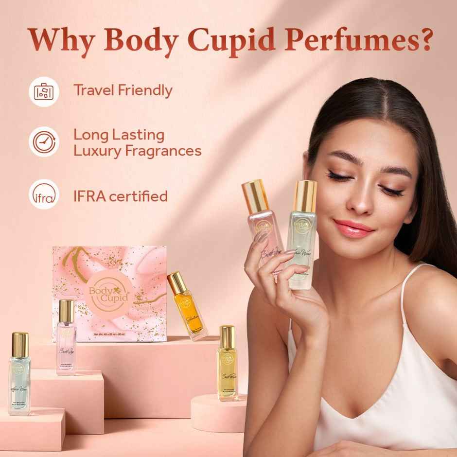 Body Cupid Luxury Perfume Gift Set for Her Long Lasting Fragrances - Pack of 4