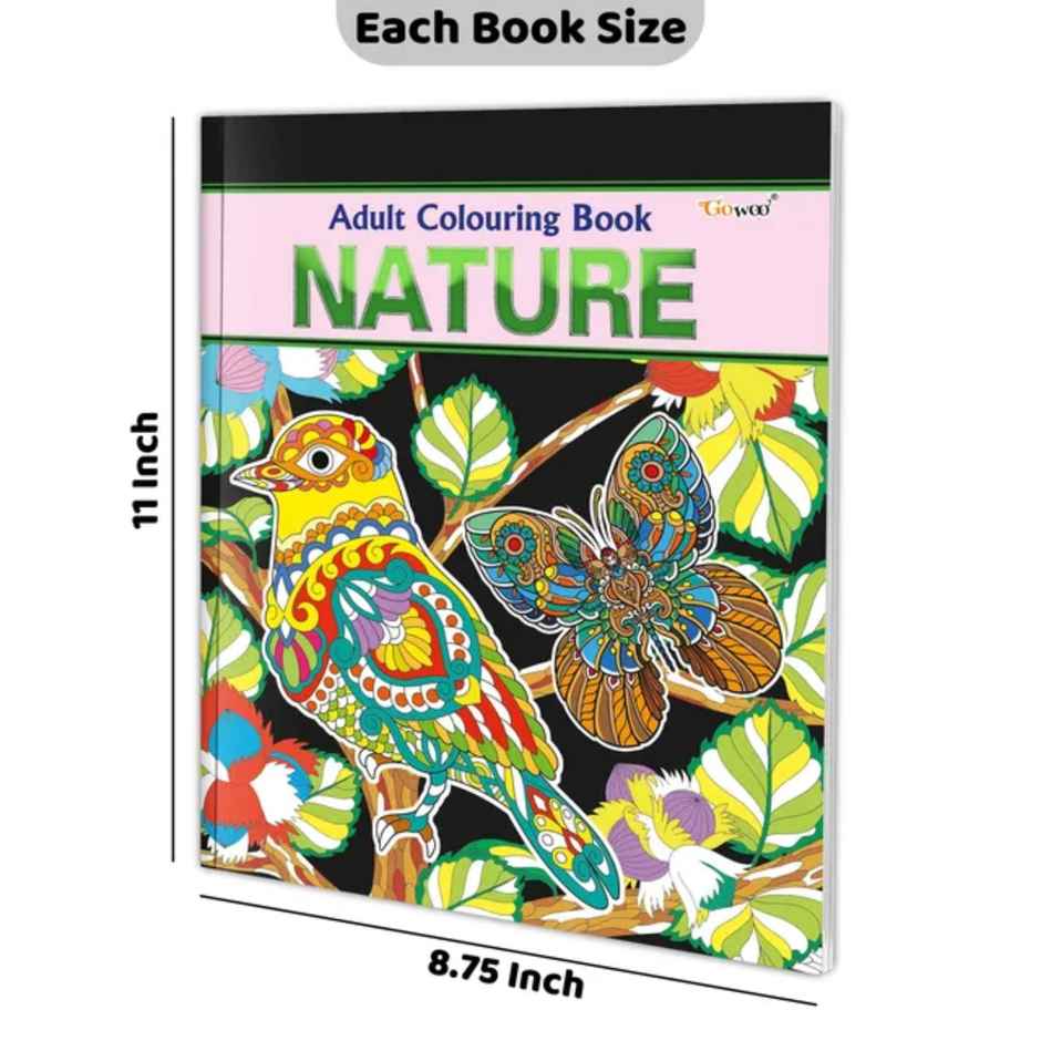 Nature - Adult Colouring Book - Mindful Art Coloring | Coloring Book for Adults | Art Therapy Book