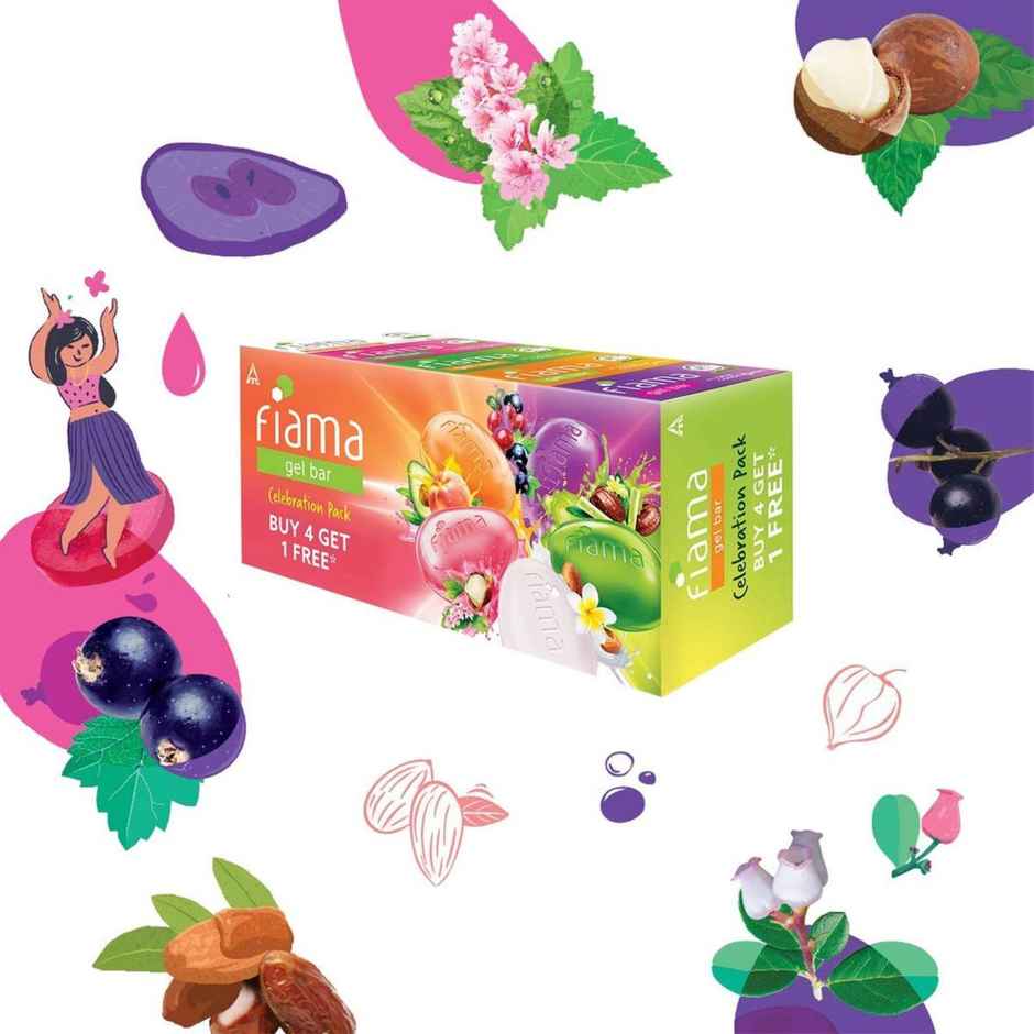 Fiama Gel Bar Celebration Pack With 5 Unique Gel Bars, with Skin Conditioners