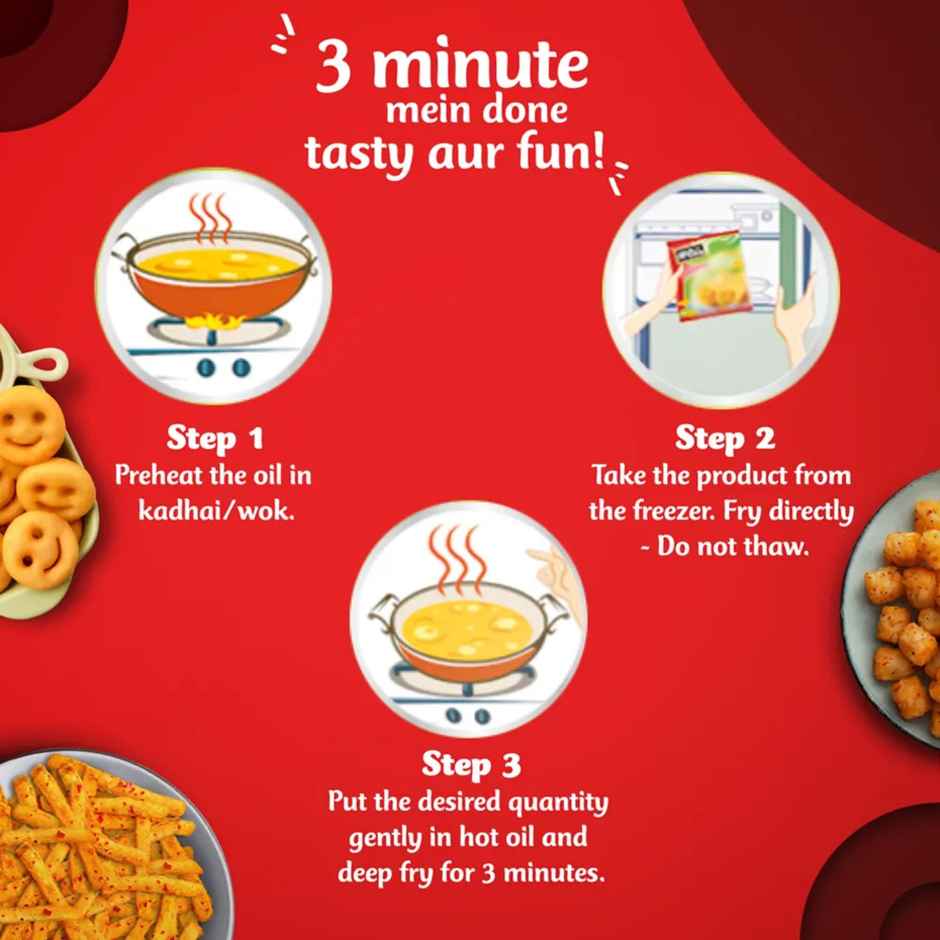 Kissan Chatpati Hari Chutney Doy (100g) & Mccain Variety Pack | No Added Preservatives (550g) Combo